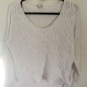 White knit long sleeve